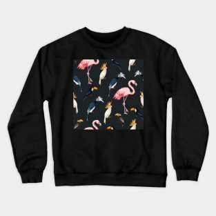 Tropical bird pattern Crewneck Sweatshirt